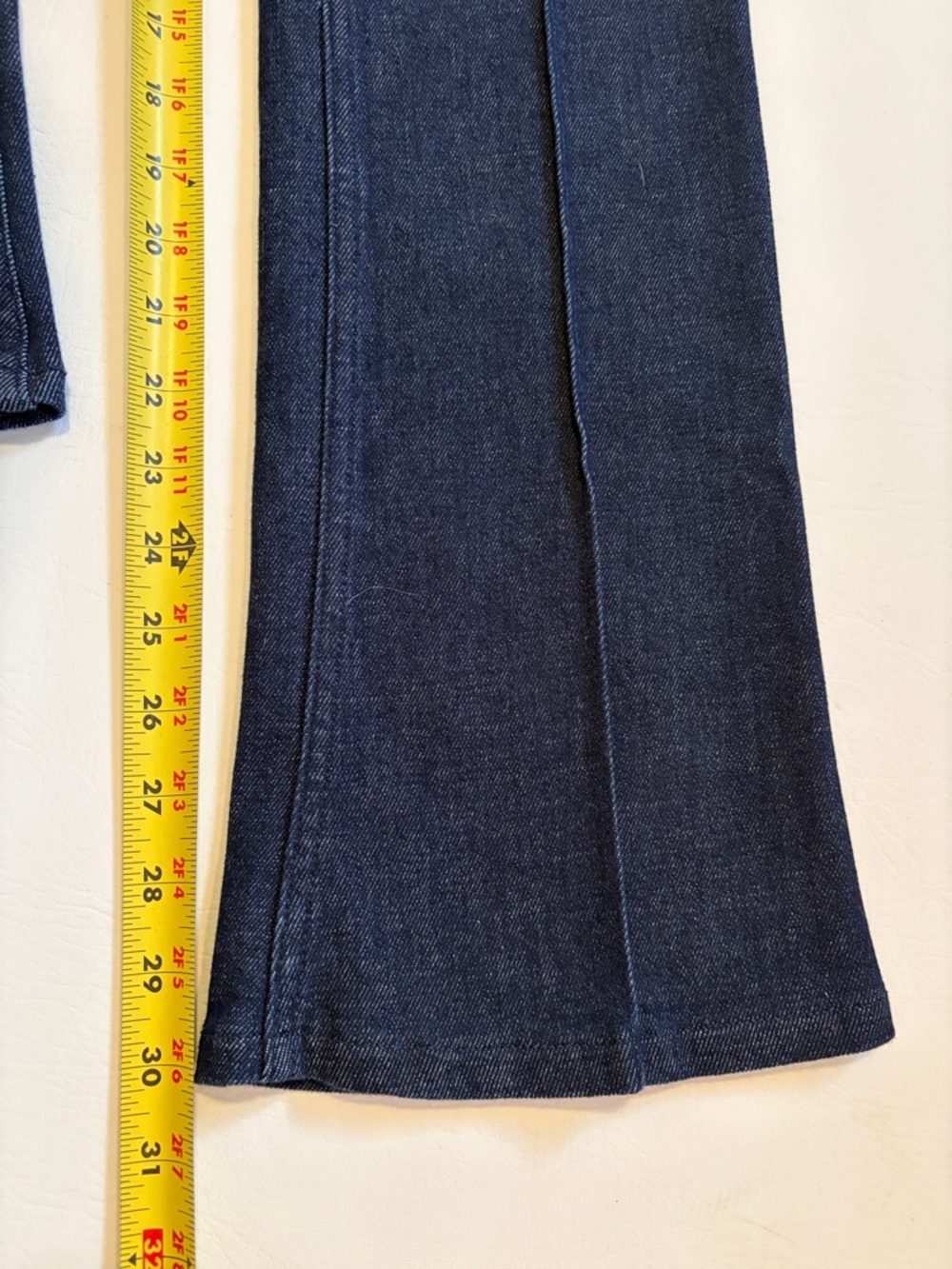 SPANX Jeans Denim Demi Boot Cut Raw Indigo 30” size Small Petite - Picture 14 of 14